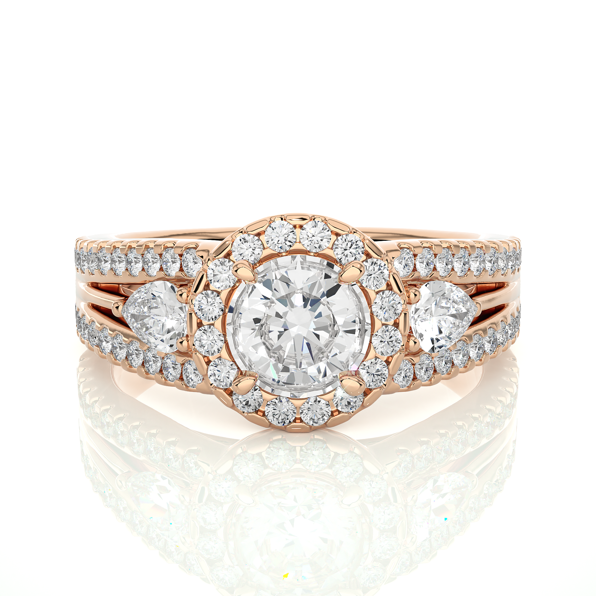 1.43 Carat H Color VS1 Clarity Diamond Studded Natural Diamond Ring.